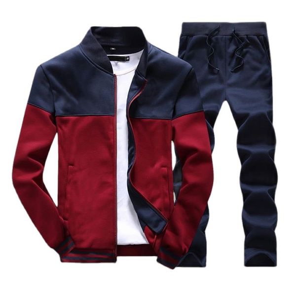 men sets fashion sporting suit brand patchwork zipper sweatshirt +sweatpants mens clothing 2 pieces sets slim tracksuit, Gray
men sets fashion sporting suit brand patchwork zipper sweatshirt +sweatpants mens clothing 2 pieces sets slim tracksuit, Gray