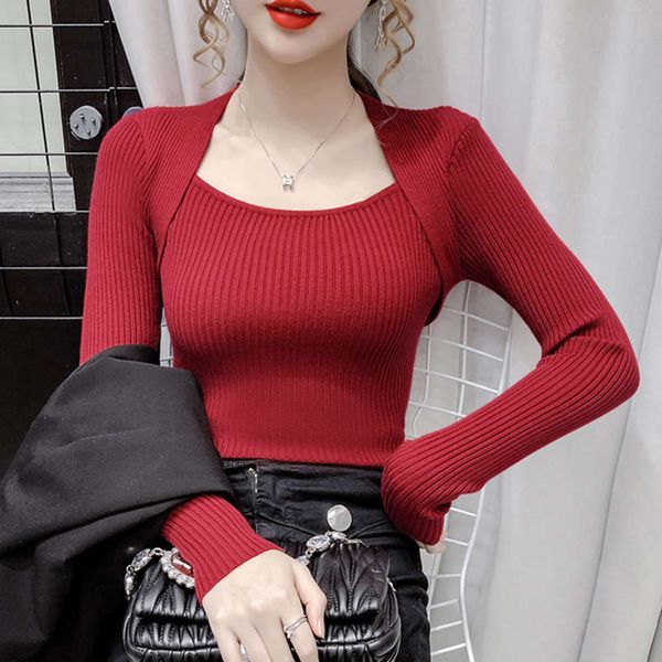 tight bottoming shirt women's autumn winter 2020 new korean slim square collar, White
tight bottoming shirt women's autumn winter 2020 new korean slim square collar, White