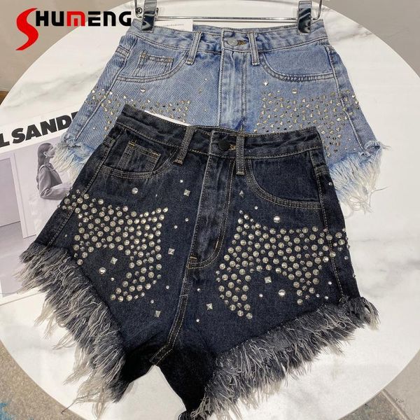 women's jeans 2021 summer fashion punk rivet hem denim pants ladies all-match solid color slim fit wide leg shorts for women, Blue
women's jeans 2021 summer fashion punk rivet hem denim pants ladies all-match solid color slim fit wide leg shorts for women, Blue