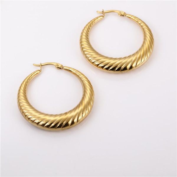 hoop & huggie classic earrings women accessories 3.8cm stainless steel circular pattern round wholesale jewelry party gift, Golden;silver
hoop & huggie classic earrings women accessories 3.8cm stainless steel circular pattern round wholesale jewelry party gift, Golden;silver
