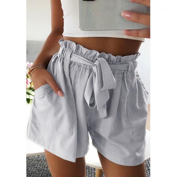 women's shorts summer women high waist solid color tie belt pockets ladies girls casual js25, White;black
women's shorts summer women high waist solid color tie belt pockets ladies girls casual js25, White;black