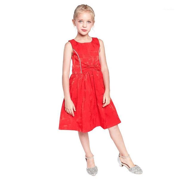 girl's dresses flower girl dress vintage red fit flare jacquard satin fabric party 2021 summer princess wedding clothes pageant1, Red;yellow
girl's dresses flower girl dress vintage red fit flare jacquard satin fabric party 2021 summer princess wedding clothes pageant1, Red;yellow