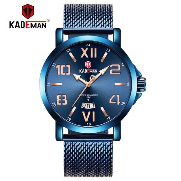 wristwatches kademan fashion blue steel men watch relogio masculino casual waterproof sports auto date quartz wristwatch luxury 2021, Slivery;brown
wristwatches kademan fashion blue steel men watch relogio masculino casual waterproof sports auto date quartz wristwatch luxury 2021, Slivery;brown