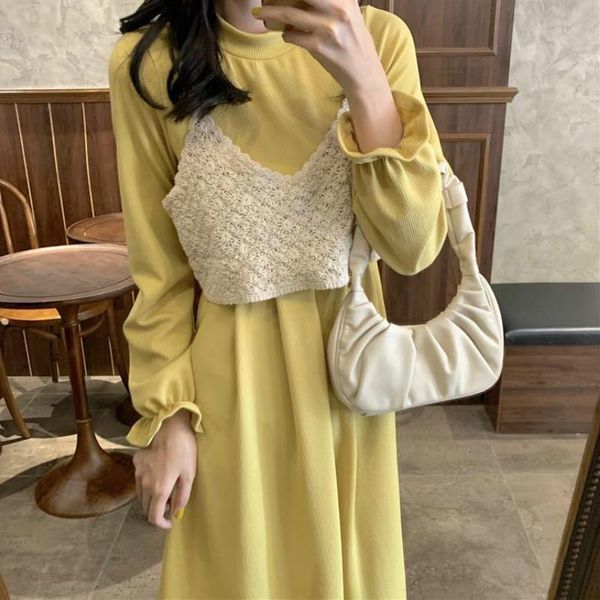 casual dresses women long petal sleeve dress a-line solid n style elegant simple ulzzang fashion students streetwear comfortable, Black;gray
casual dresses women long petal sleeve dress a-line solid n style elegant simple ulzzang fashion students streetwear comfortable, Black;gray