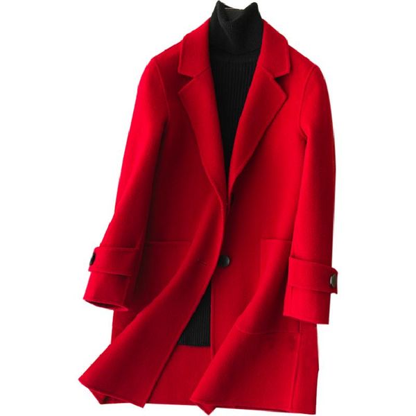women's wool & blends kmetram long winter coat women jacket wide waisted red slim ropa de mujer 2021 invierno vintage coats my207, Black
women's wool & blends kmetram long winter coat women jacket wide waisted red slim ropa de mujer 2021 invierno vintage coats my207, Black