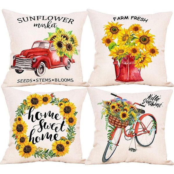 pillow case sunflowers covers 18x18 inches set of 4, summer farmhouse decorative throw pillowcase for sofa home decor
pillow case sunflowers covers 18x18 inches set of 4, summer farmhouse decorative throw pillowcase for sofa home decor