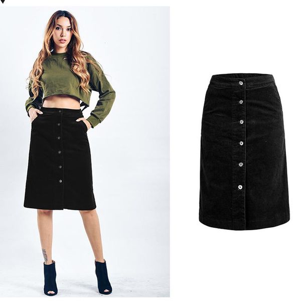 skirts 2021 high waist women skirt corduroy a-line spring vintage single button black femme elastic
skirts 2021 high waist women skirt corduroy a-line spring vintage single button black femme elastic