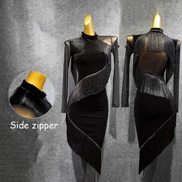 latin dance dress autumn dress women female dancing tassel fringe dress practice clothes latin skirt modern salsa vdb1099, Black;red
latin dance dress autumn dress women female dancing tassel fringe dress practice clothes latin skirt modern salsa vdb1099, Black;red
