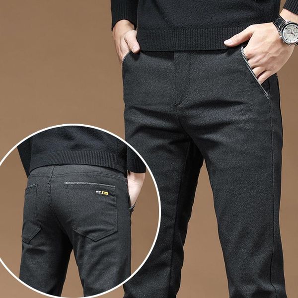 men's pants 2021 men's slim smart casual full length brushed fabric business stretch trousers male black blue pantalones 38
men's pants 2021 men's slim smart casual full length brushed fabric business stretch trousers male black blue pantalones 38