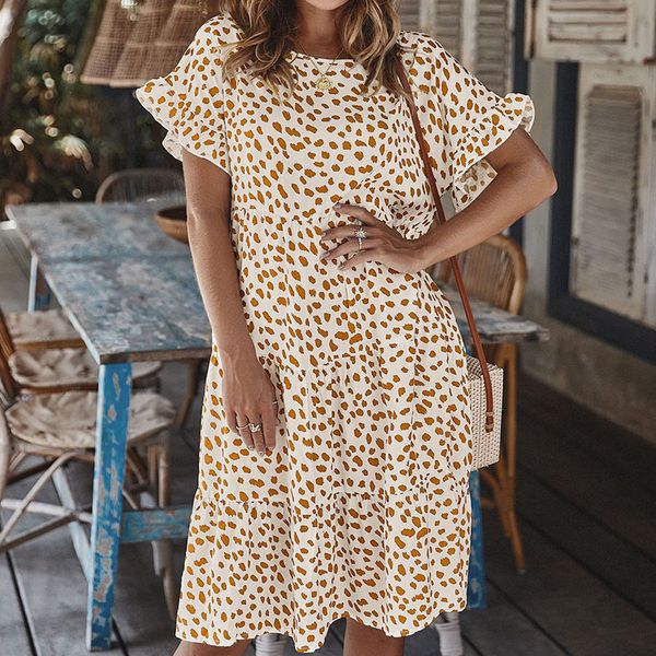 2021 new elegant women polka dot print summer 'butterfly sleeve knee-length es boho ladies beach sun vestidos batn, Black;gray
2021 new elegant women polka dot print summer 'butterfly sleeve knee-length es boho ladies beach sun vestidos batn, Black;gray