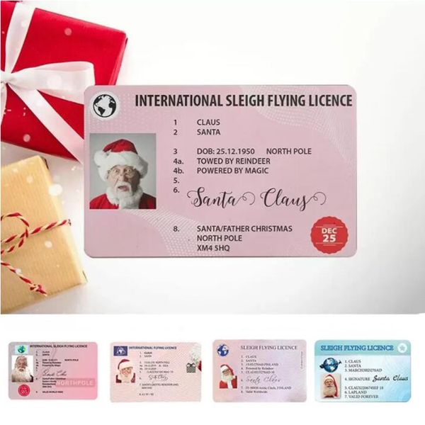 christmas gift santa greeting cards party favor funny driver's license card 86*54mm new year wishes
christmas gift santa greeting cards party favor funny driver's license card 86*54mm new year wishes