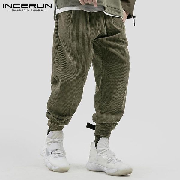 men's pants men corduroy solid color joggers drawstring 2021 casual harem trousers streetwear vintage loose pockets incerun, Black
men's pants men corduroy solid color joggers drawstring 2021 casual harem trousers streetwear vintage loose pockets incerun, Black