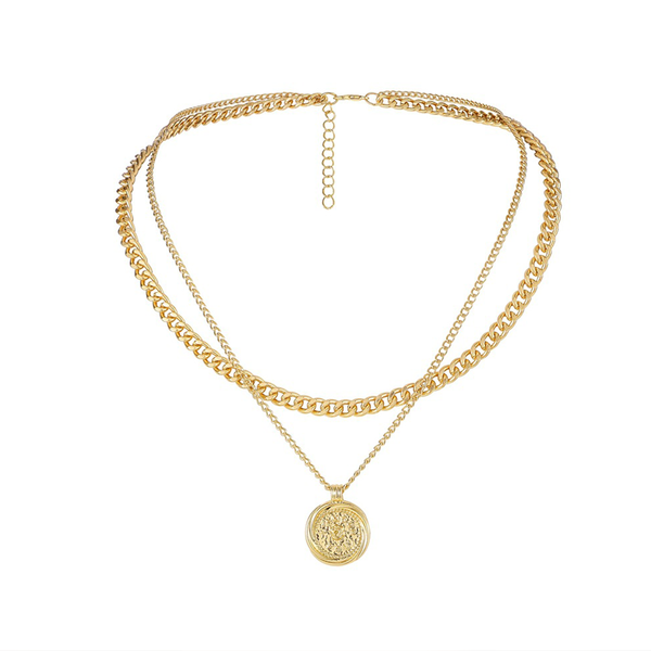 chains l45 ladies necklace retro style double chain astronomical compass coin pendant clavicle, Silver
chains l45 ladies necklace retro style double chain astronomical compass coin pendant clavicle, Silver