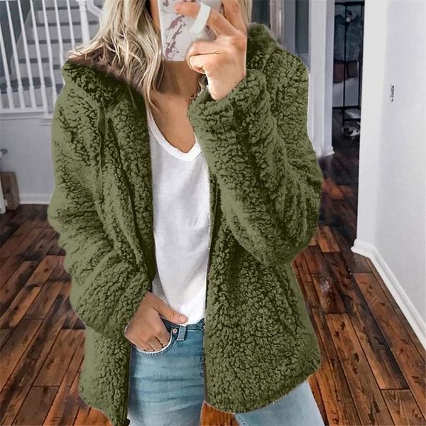 women's jackets 2022 autumn winter women jacket coat solid color warm zipper hooded coats thick plush casual female sweatshirts overcoa, Black;brown
women's jackets 2022 autumn winter women jacket coat solid color warm zipper hooded coats thick plush casual female sweatshirts overcoa, Black;brown