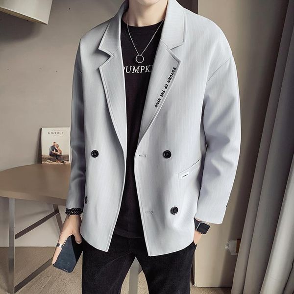 men's suits & blazers 2021 spring jacket, vibrant city, korean striped casual suit, all-match suit, White;black
men's suits & blazers 2021 spring jacket, vibrant city, korean striped casual suit, all-match suit, White;black