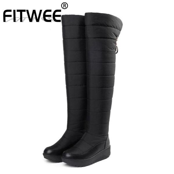 boots fitwee plus size 35-44 women thigh high winter down fabric space cotton shoes keep warm plush fur flats snow, Black
boots fitwee plus size 35-44 women thigh high winter down fabric space cotton shoes keep warm plush fur flats snow, Black