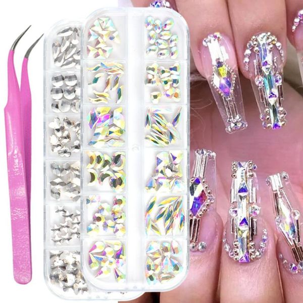 nail art kits 12 grid rhinestone diamond flat bottom glitter crystal stud acrylic decoration manicure with nail tweezers #1888-1
nail art kits 12 grid rhinestone diamond flat bottom glitter crystal stud acrylic decoration manicure with nail tweezers #1888-1