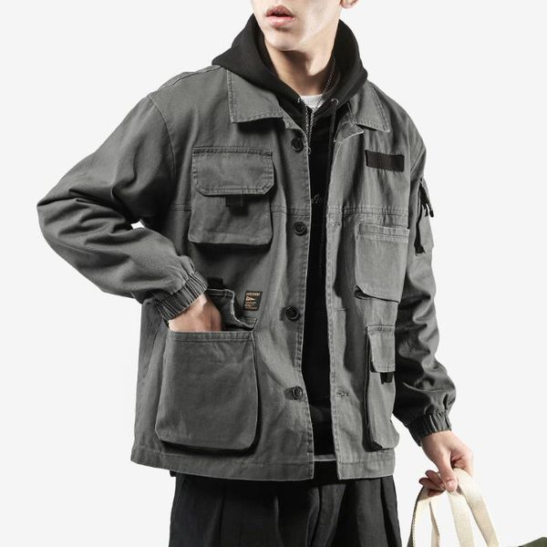 men's jackets spring autumn men plus fat more pockets solid color fashion logo cargo jacket loose, Black;brown
men's jackets spring autumn men plus fat more pockets solid color fashion logo cargo jacket loose, Black;brown