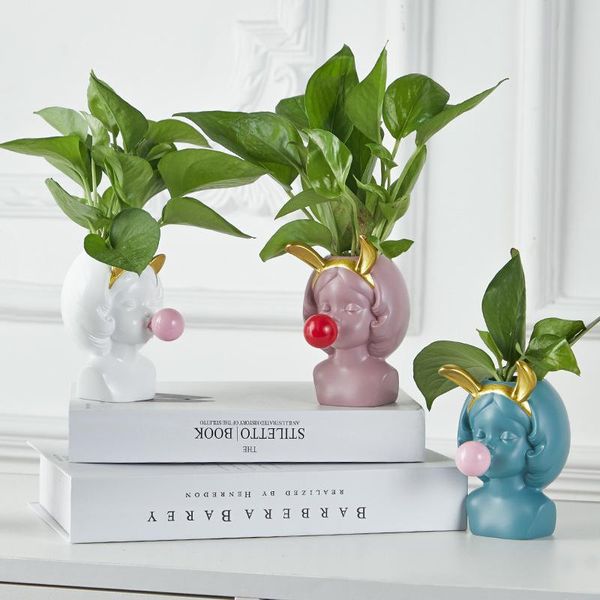 vases nordic style resin vase cute girl bubble gum doll succulent plant pot modern home decoration pen holder makeup brush storagegift
vases nordic style resin vase cute girl bubble gum doll succulent plant pot modern home decoration pen holder makeup brush storagegift