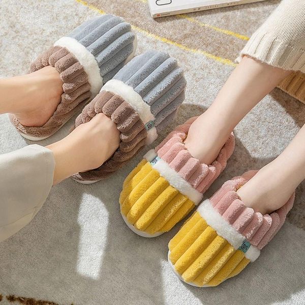 slippers cute home women men warm winter suede plush indoor bedroom shoes non-slip mute thick soled lovers furry fur slides, Black
slippers cute home women men warm winter suede plush indoor bedroom shoes non-slip mute thick soled lovers furry fur slides, Black