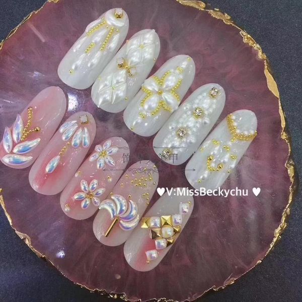 nail art decorations accessories mix size half-round ball white symphony flat-bottom semi-round pearl highlight decoration, Silver;gold
nail art decorations accessories mix size half-round ball white symphony flat-bottom semi-round pearl highlight decoration, Silver;gold
