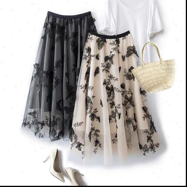 printing mesh tulle womens skirts elastic high wais tembroidery skirt female 2021 spring summer ladies a line maxi long skirts, Black
printing mesh tulle womens skirts elastic high wais tembroidery skirt female 2021 spring summer ladies a line maxi long skirts, Black