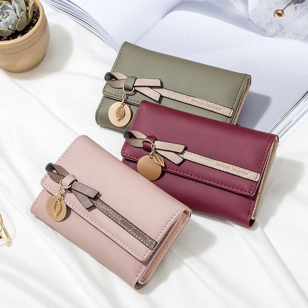 wallets 2021 small money wallet women bow pu leather fashion purse female short korean, Red;black
wallets 2021 small money wallet women bow pu leather fashion purse female short korean, Red;black
