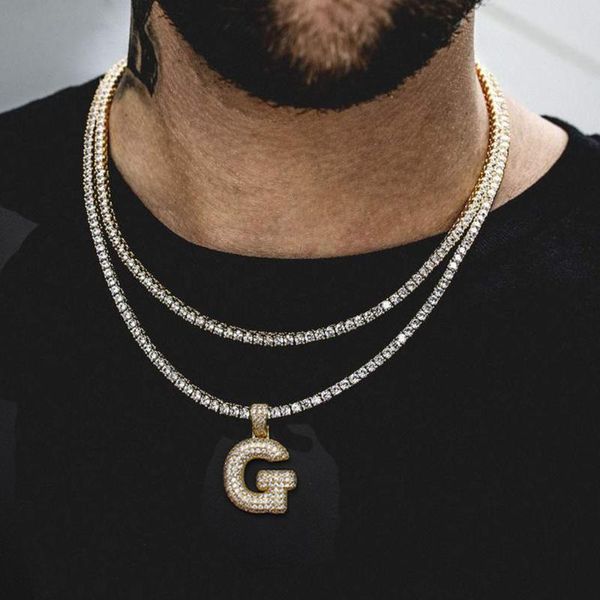 pendant necklaces a-z custom name bubble initial letter & charm for cubic zirconia hip hop jewelry gold color 3mm tennis chain, Silver
pendant necklaces a-z custom name bubble initial letter & charm for cubic zirconia hip hop jewelry gold color 3mm tennis chain, Silver