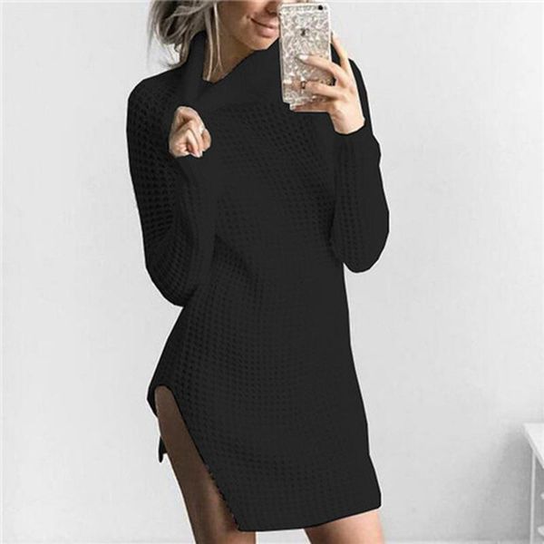 casual dresses autumn winter sweater dress women vintage turtleneck split knitted evening party vestidos de fiesta, Black;gray
casual dresses autumn winter sweater dress women vintage turtleneck split knitted evening party vestidos de fiesta, Black;gray