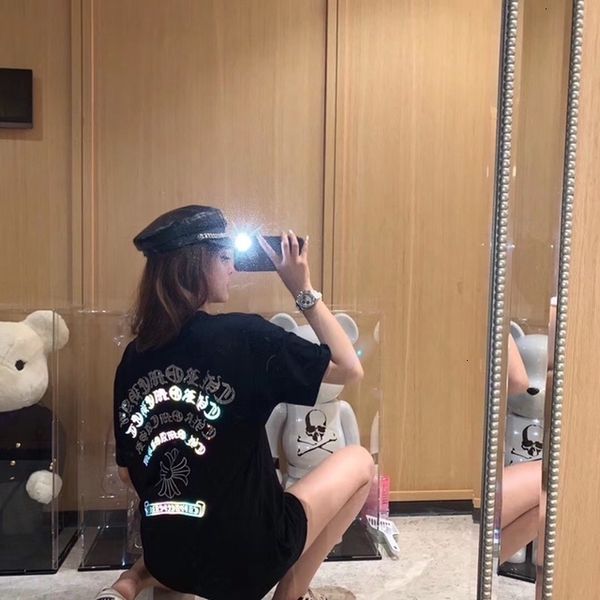 2021 crosin new drill colorful reflective luminous letter sanskrit cross men's and women's short sleeve t-shirt, Black
2021 crosin new drill colorful reflective luminous letter sanskrit cross men's and women's short sleeve t-shirt, Black