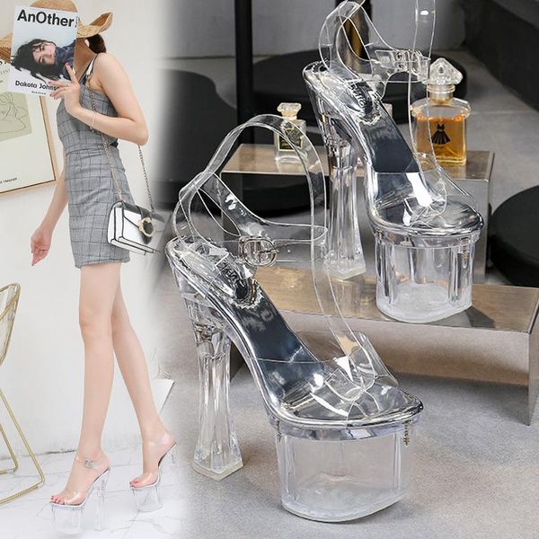sandals women catwalk model high heel 18cm platform large size t-stage pole dancing transparent buckle open toe, Black
sandals women catwalk model high heel 18cm platform large size t-stage pole dancing transparent buckle open toe, Black