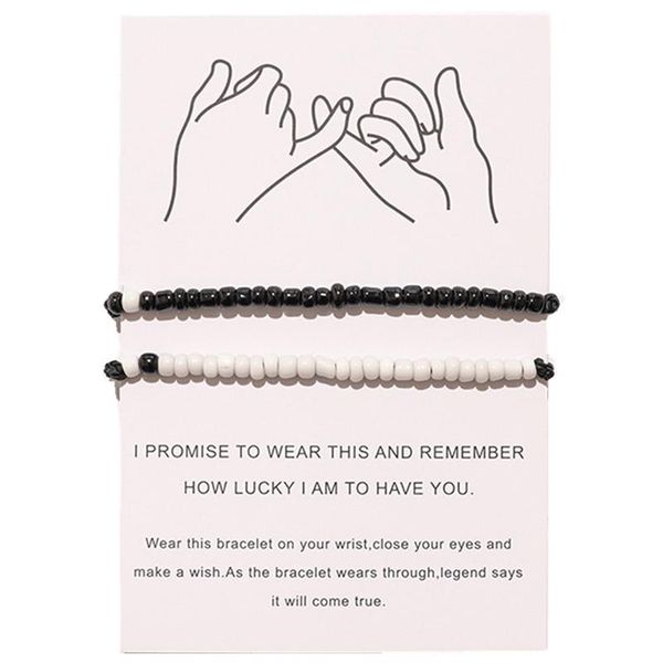 link, chain adjustable handmade braided elastic beads bracelet black and white rice rope bangles for women jewelry gift
link, chain adjustable handmade braided elastic beads bracelet black and white rice rope bangles for women jewelry gift