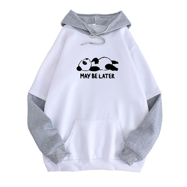 women's hoodies & sweatshirts kawaii panda printed sweatshirt spring autumn splicing hooded pocket loose pullover clothes, Black
women's hoodies & sweatshirts kawaii panda printed sweatshirt spring autumn splicing hooded pocket loose pullover clothes, Black