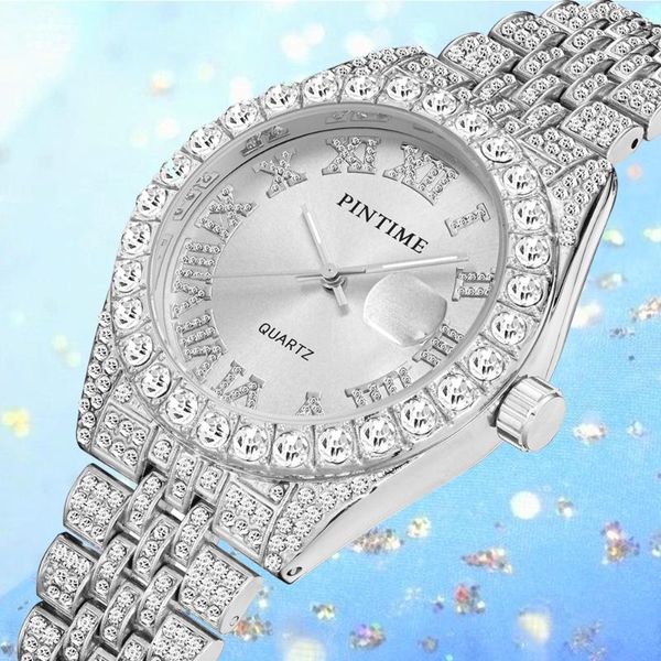 wristwatches diamond iced out watch men stainless steel hip hop gold mens watches quartz clock montre homme relogio reloj, Slivery;brown
wristwatches diamond iced out watch men stainless steel hip hop gold mens watches quartz clock montre homme relogio reloj, Slivery;brown