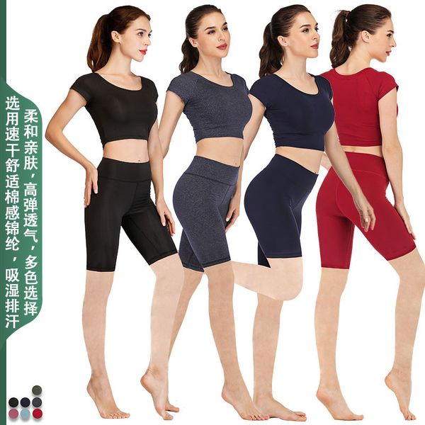 tracks luxury yoga wearlulu cotton nylon s short sleeve yoga women's sports cycling running training fast dry fitns suit, Gray
tracks luxury yoga wearlulu cotton nylon s short sleeve yoga women's sports cycling running training fast dry fitns suit, Gray