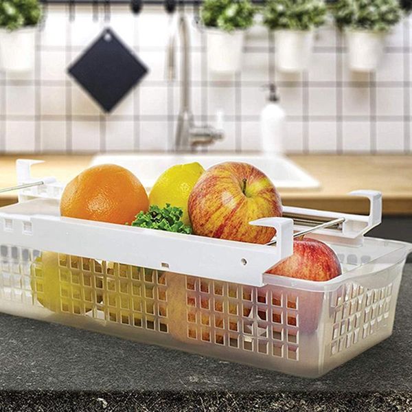 storage bottles & jars fridge organizer drawer, refrigerator pull-out bin adjustable, installs under shelf fits most fridges, plastic
storage bottles & jars fridge organizer drawer, refrigerator pull-out bin adjustable, installs under shelf fits most fridges, plastic