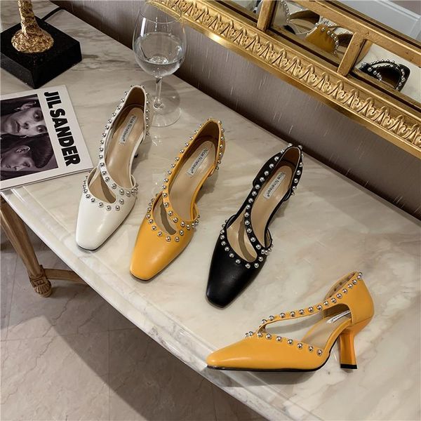 sandals women square toe slip on rivet design thin high heels pumps ladies spring/summer dress black yellow white shoes
sandals women square toe slip on rivet design thin high heels pumps ladies spring/summer dress black yellow white shoes