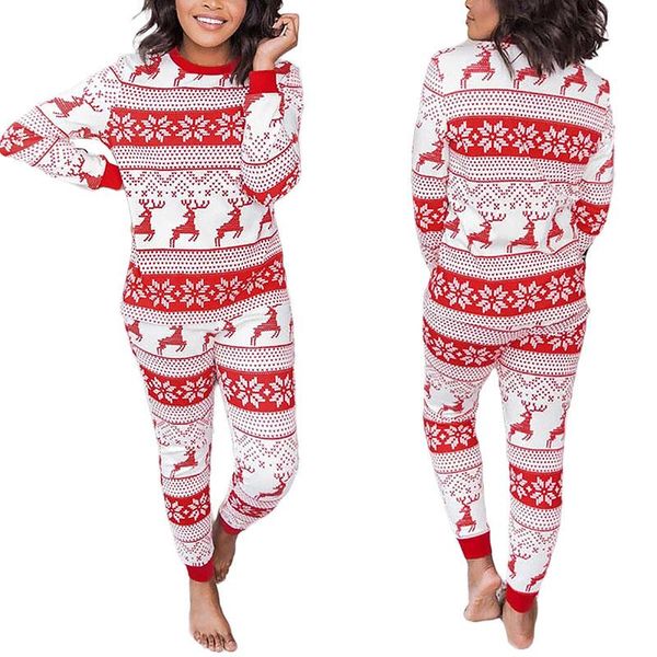 women's two piece pants christmas home wear round neck long sleeve high waist trousers snowflake fawn printed casual loose pajamas sui, White
women's two piece pants christmas home wear round neck long sleeve high waist trousers snowflake fawn printed casual loose pajamas sui, White
