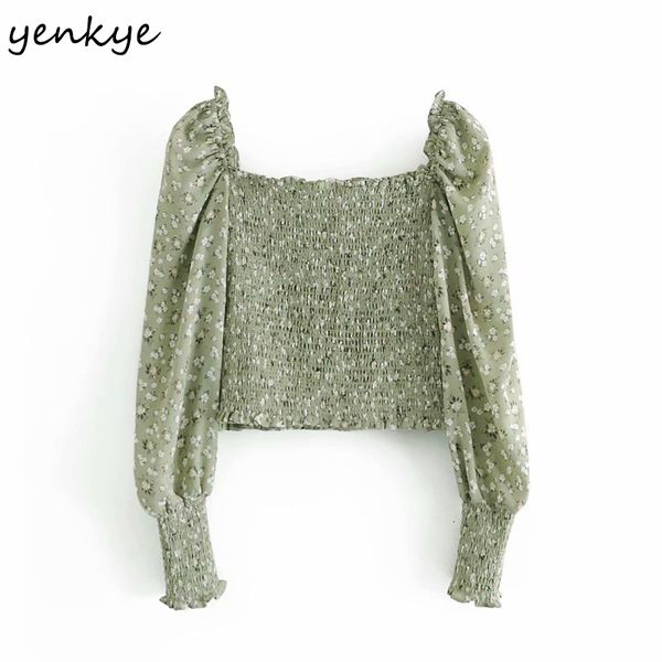 2021 new vintage green floral print elastic crop women square neck long sleeve chiffon summer 4z9t, White;black
2021 new vintage green floral print elastic crop women square neck long sleeve chiffon summer 4z9t, White;black
