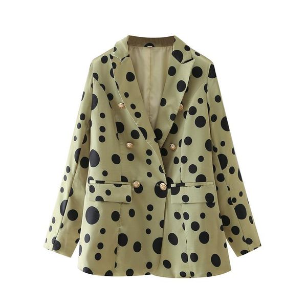 women's suits & blazers woman elegant armygreen double breasted print blazer 2021 autumn female long sleeve polka dot ladies vintage ou, White;black
women's suits & blazers woman elegant armygreen double breasted print blazer 2021 autumn female long sleeve polka dot ladies vintage ou, White;black
