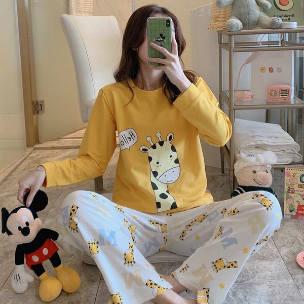 cotton pajamas women's autumn winter long-sleeved 2 piece set loose and can be worn outside cute plus size home suit nightwear, Black;red
cotton pajamas women's autumn winter long-sleeved 2 piece set loose and can be worn outside cute plus size home suit nightwear, Black;red