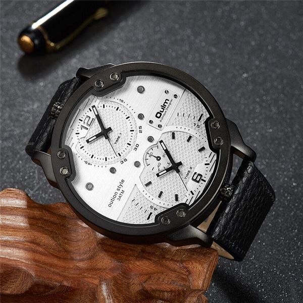 wristwatches oulm 3548m double time zone sports watches men big dial sport wristwatch male quartz leather strap watch, Slivery;brown
wristwatches oulm 3548m double time zone sports watches men big dial sport wristwatch male quartz leather strap watch, Slivery;brown