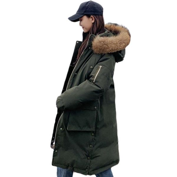 women's trench coats warm padded coat female pocket large hair collar down clothes women thickening 915, Tan;black
women's trench coats warm padded coat female pocket large hair collar down clothes women thickening 915, Tan;black