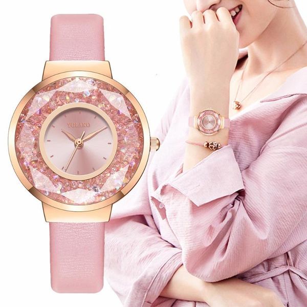 wristwatches yolako brand relogio feminino women leather moving diamond watch luxury ladies quartz clock 2021, Slivery;brown
wristwatches yolako brand relogio feminino women leather moving diamond watch luxury ladies quartz clock 2021, Slivery;brown