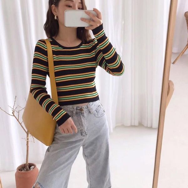 women's sweaters knitted autumn winter women pullover sweater fashion striped casual jumper o-neck long sleeves female, White;black
women's sweaters knitted autumn winter women pullover sweater fashion striped casual jumper o-neck long sleeves female, White;black