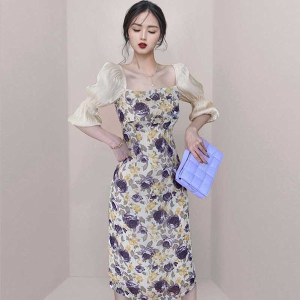 summer print fashion women square neck dresses puff sleeve printed chiffon dress 210531, Black;gray
summer print fashion women square neck dresses puff sleeve printed chiffon dress 210531, Black;gray