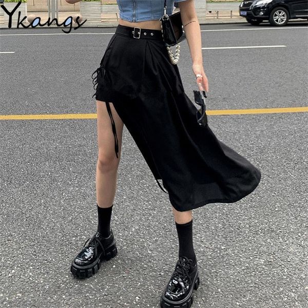 summer new harajuku lace up women skirts irregular black high waist long skirts punk gothic chic streetwear saias femininas 210315
summer new harajuku lace up women skirts irregular black high waist long skirts punk gothic chic streetwear saias femininas 210315
