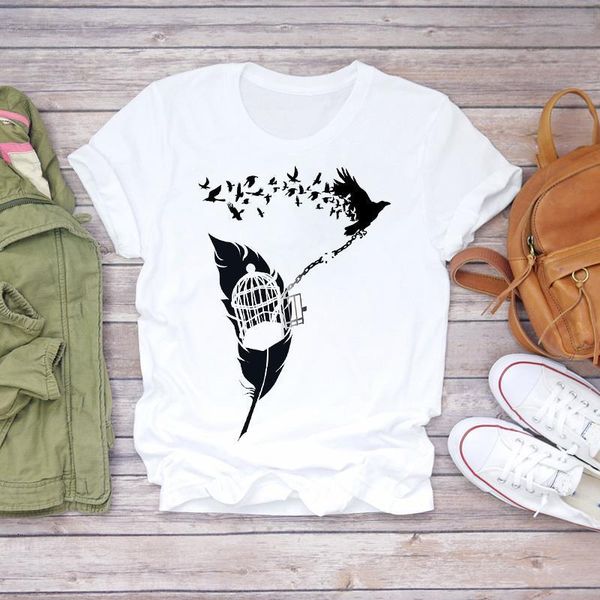 women feather bird cartoon bird cute fashion clothes lady t-shirts womens t shirt ladies graphic female tee t-shirt, White
women feather bird cartoon bird cute fashion clothes lady t-shirts womens t shirt ladies graphic female tee t-shirt, White