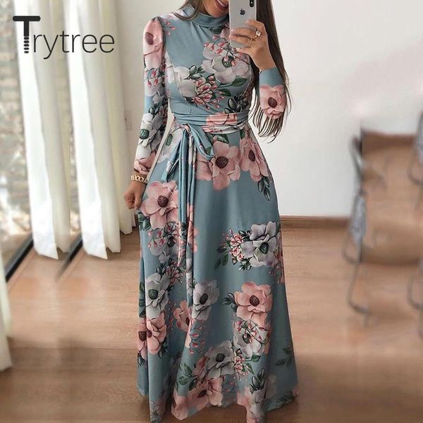 casual dresses trytree autumn women dress print floral stand collar belt polyester a-line ankle-length 3 colors bohemian, Black;gray
casual dresses trytree autumn women dress print floral stand collar belt polyester a-line ankle-length 3 colors bohemian, Black;gray