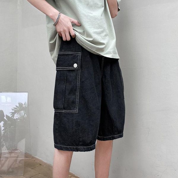 men's shorts hybskr hip hop men large pocket denim for man loose straight casual male summer, White;black
men's shorts hybskr hip hop men large pocket denim for man loose straight casual male summer, White;black